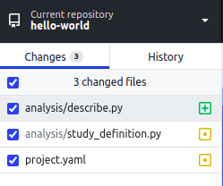 Committing files with GitHub Desktop.